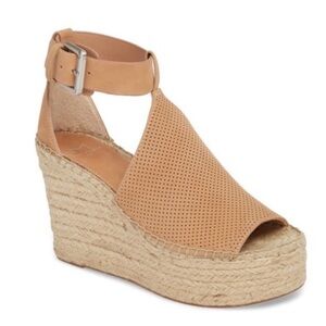 Marc Fisher Annie Tan Espadrille Wedge Sandals 8.5